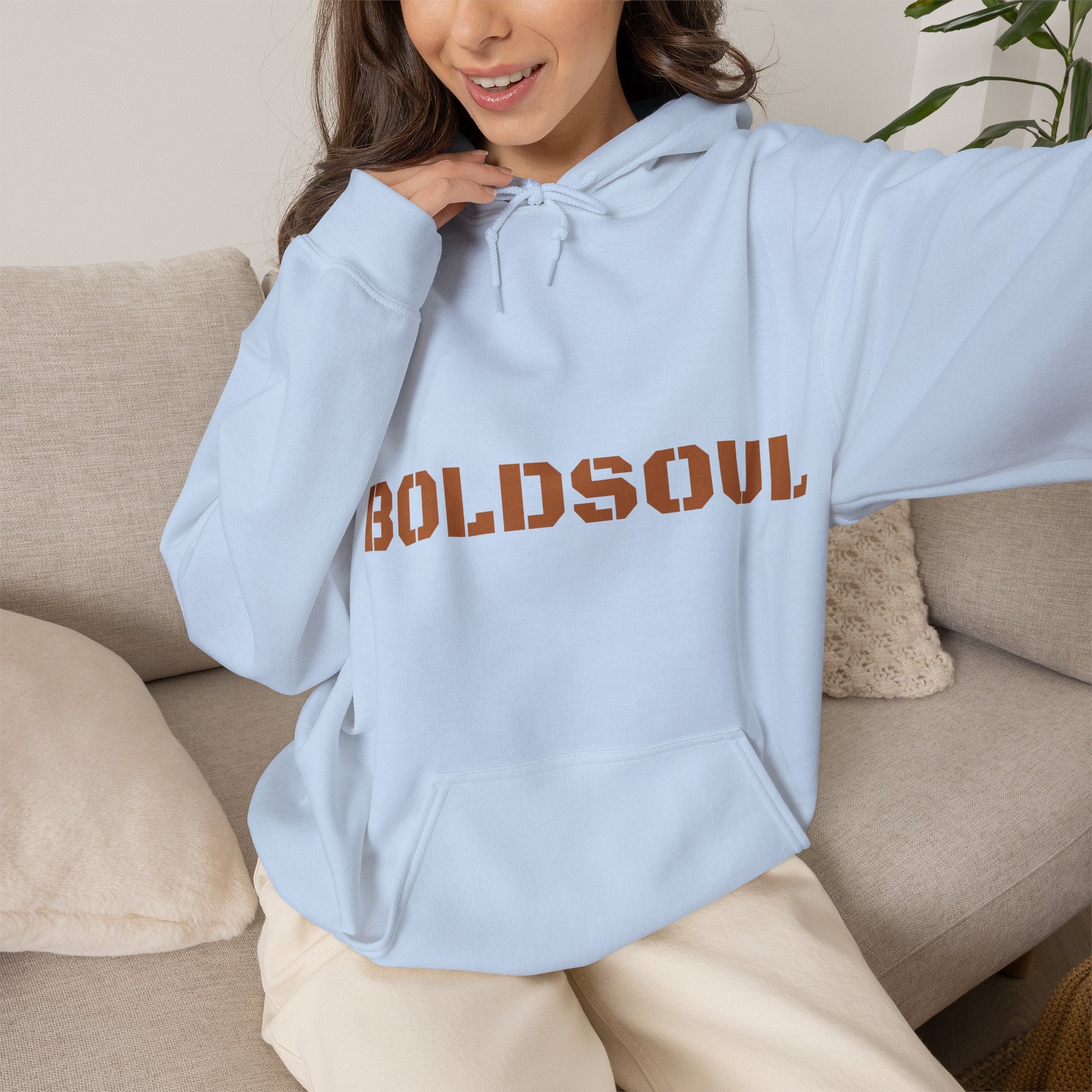 Lion Roar Hoodie — "BOLDSOUL" Graphic Pullover for Courage & Confidence