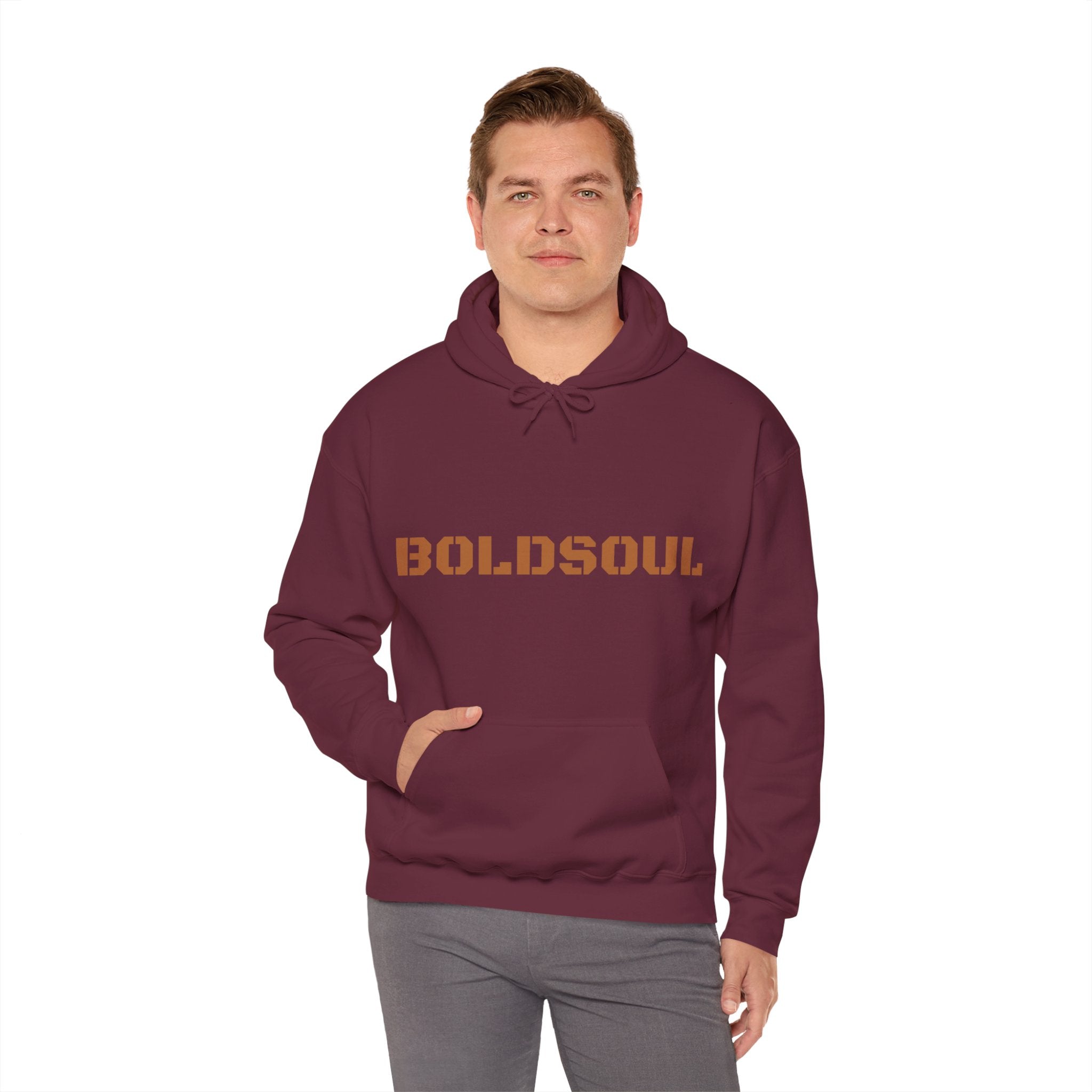 Lion Roar Hoodie — "BOLDSOUL" Graphic Pullover for Courage & Confidence