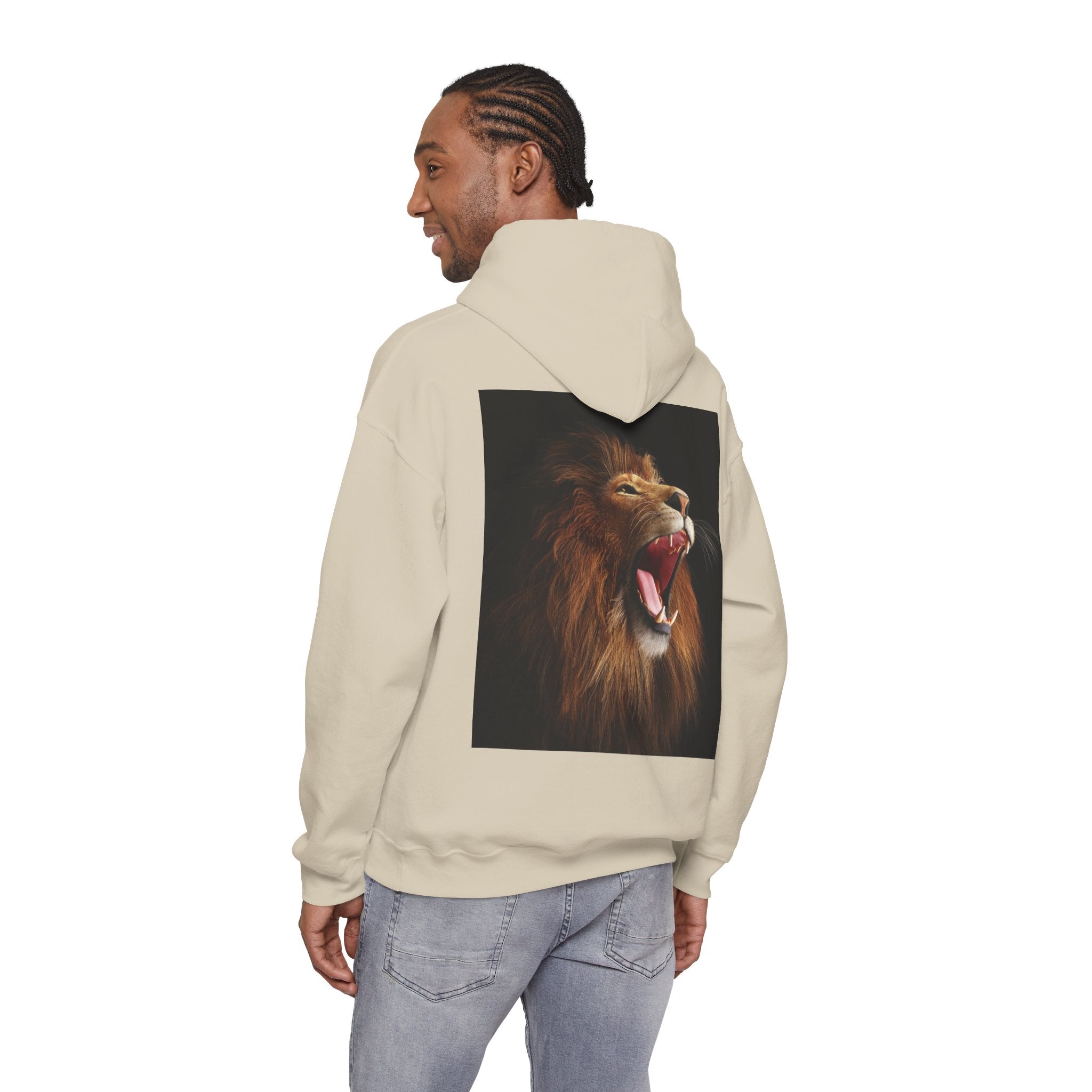 Lion Roar Hoodie — "BOLDSOUL" Graphic Pullover for Courage & Confidence