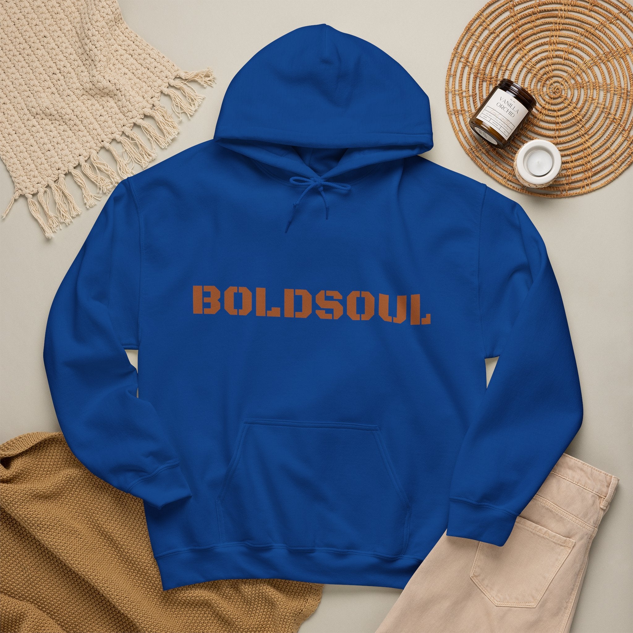 Lion Roar Hoodie — "BOLDSOUL" Graphic Pullover for Courage & Confidence