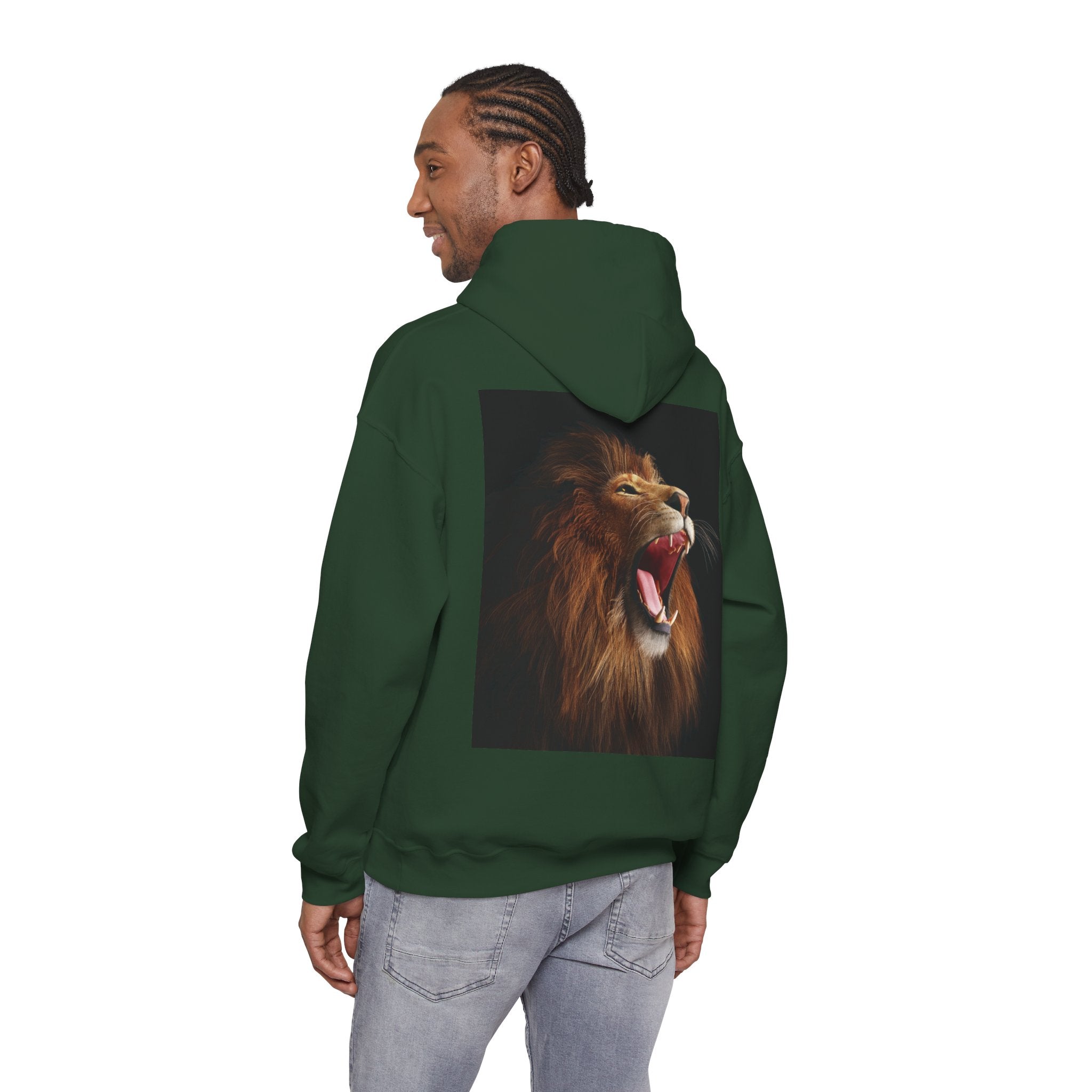 Lion Roar Hoodie — "BOLDSOUL" Graphic Pullover for Courage & Confidence