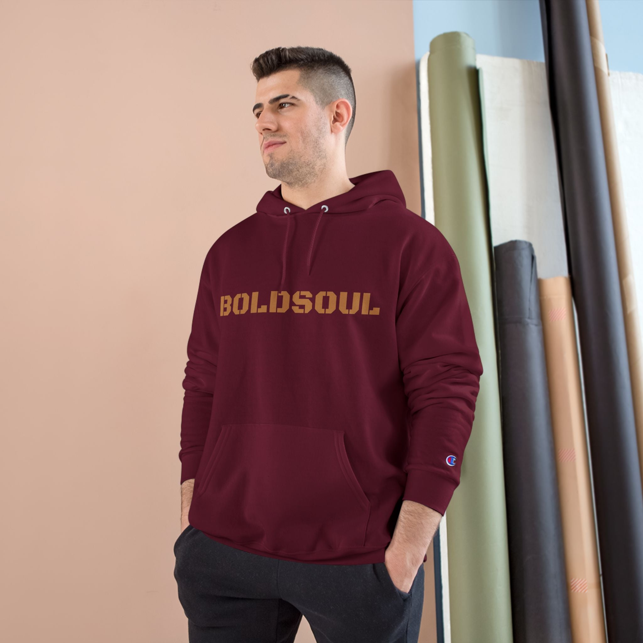 BoldSoul Hoodie — Minimalist Stencil Logo Pullover