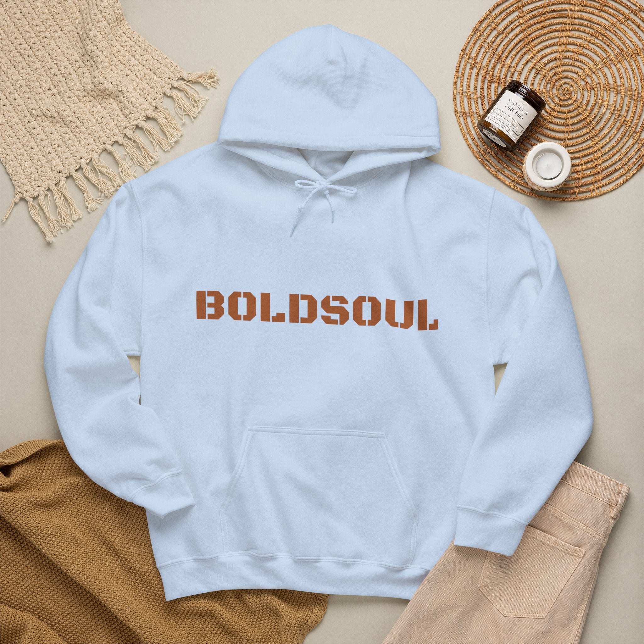 Lion Roar Hoodie — "BOLDSOUL" Graphic Pullover for Courage & Confidence