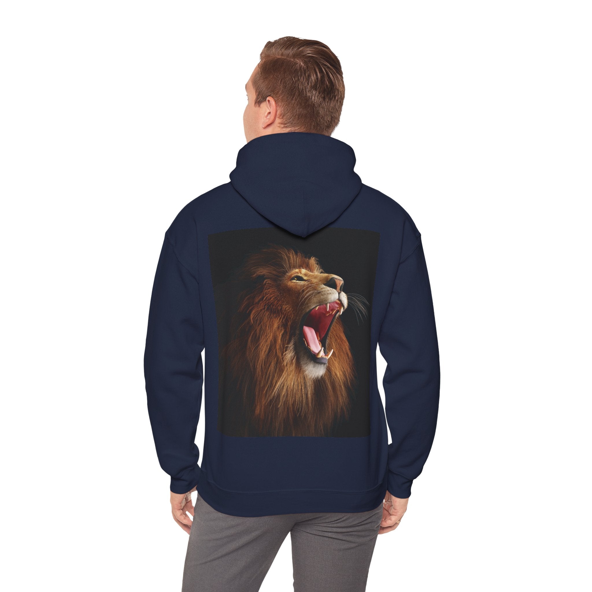 Lion Roar Hoodie — "BOLDSOUL" Graphic Pullover for Courage & Confidence