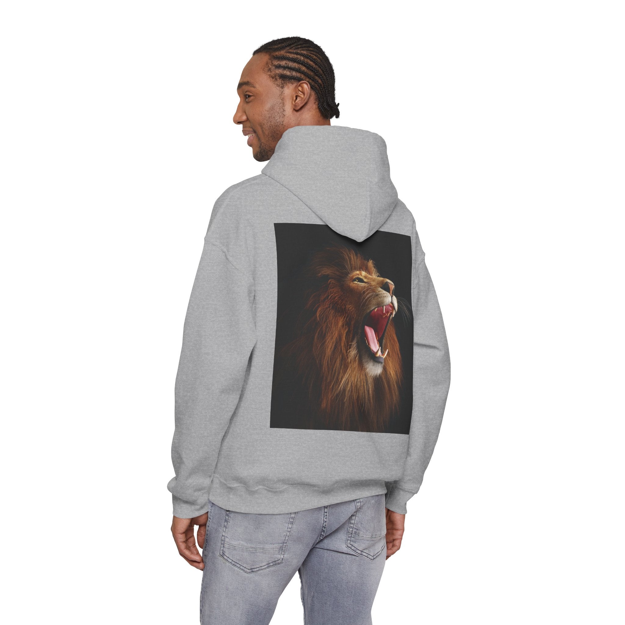 Lion Roar Hoodie — "BOLDSOUL" Graphic Pullover for Courage & Confidence