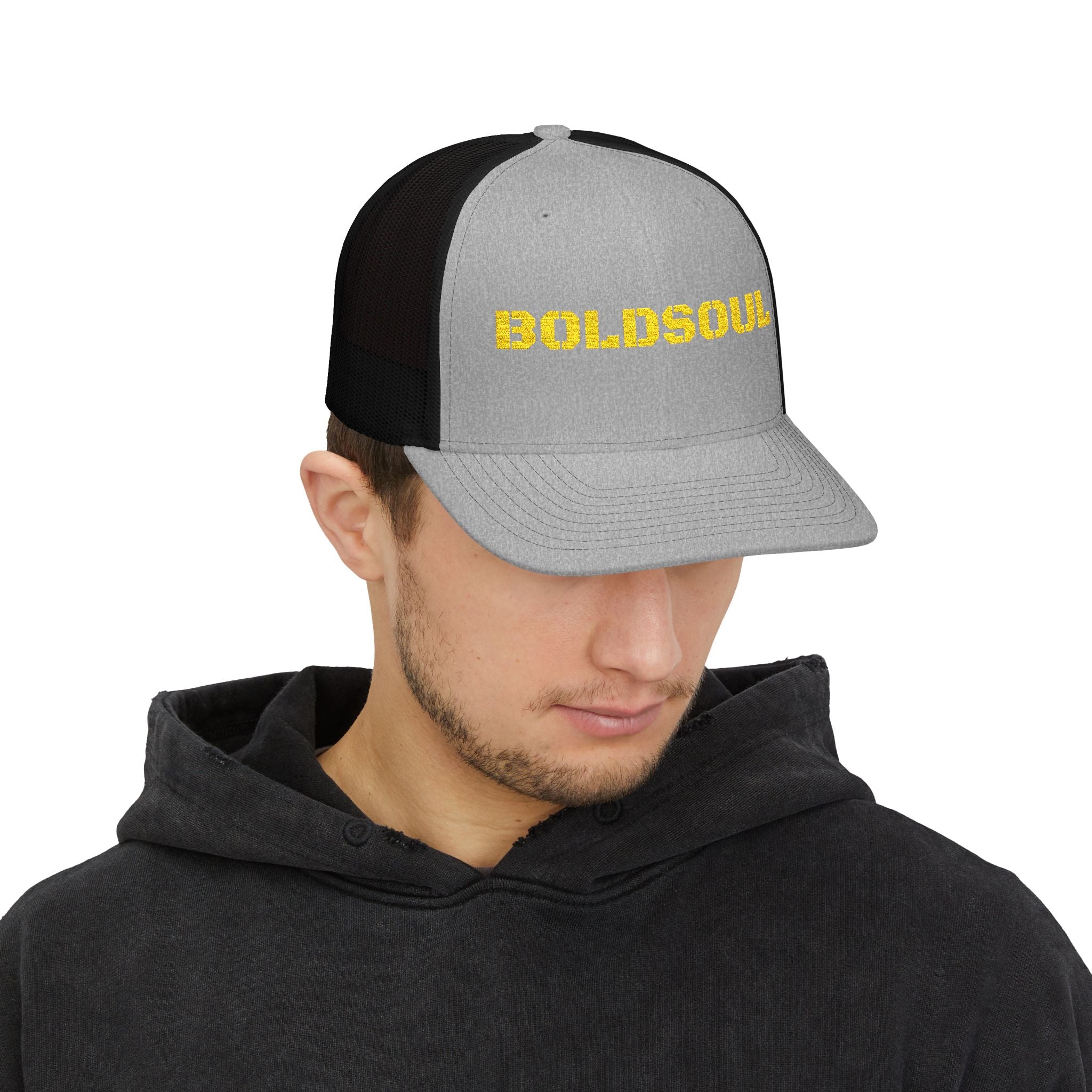 Boldsoul Trucker Cap — Retro Distressed Logo Snapback