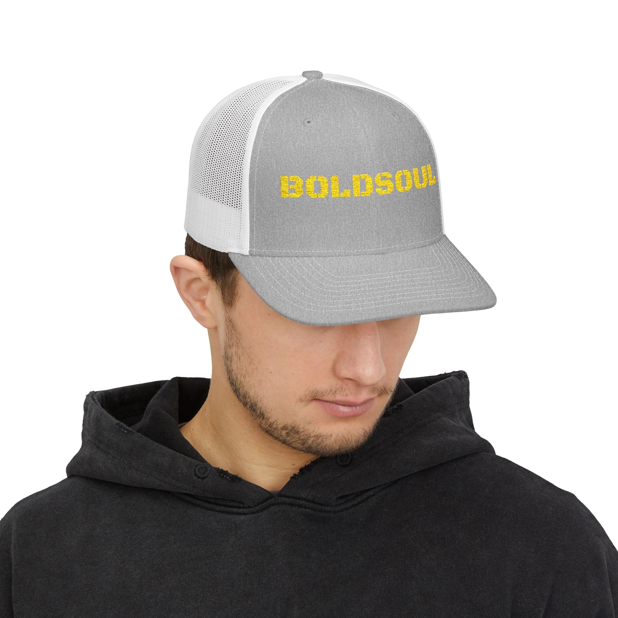 Boldsoul Trucker Cap — Retro Distressed Logo Snapback
