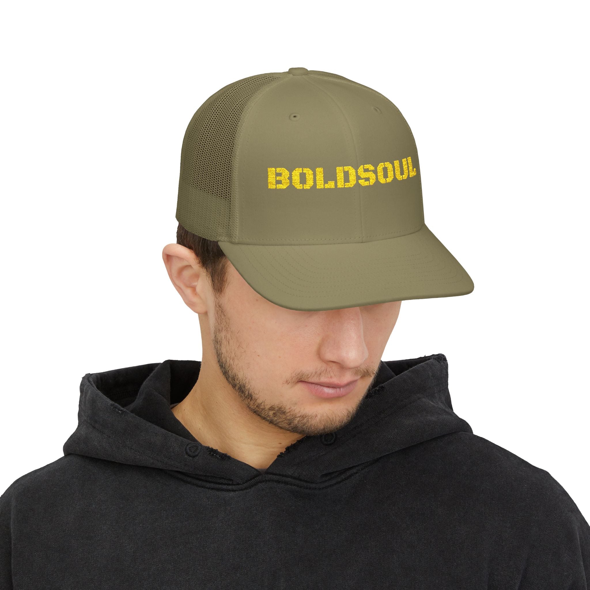 Boldsoul Trucker Cap — Retro Distressed Logo Snapback