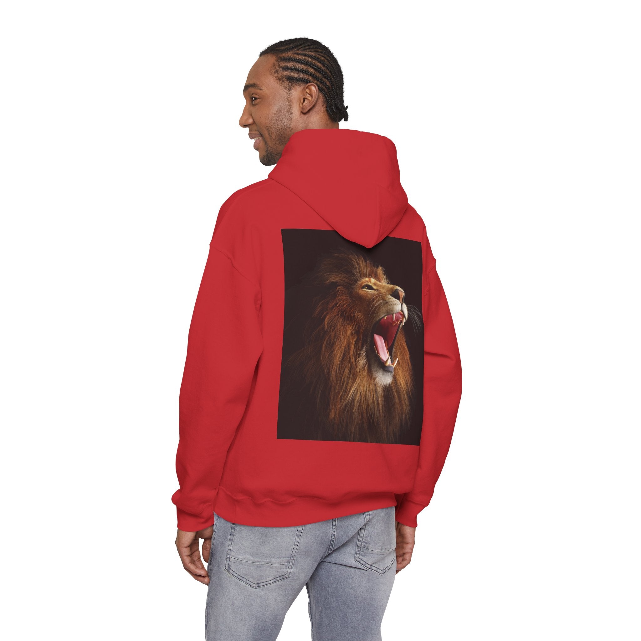 Lion Roar Hoodie — "BOLDSOUL" Graphic Pullover for Courage & Confidence