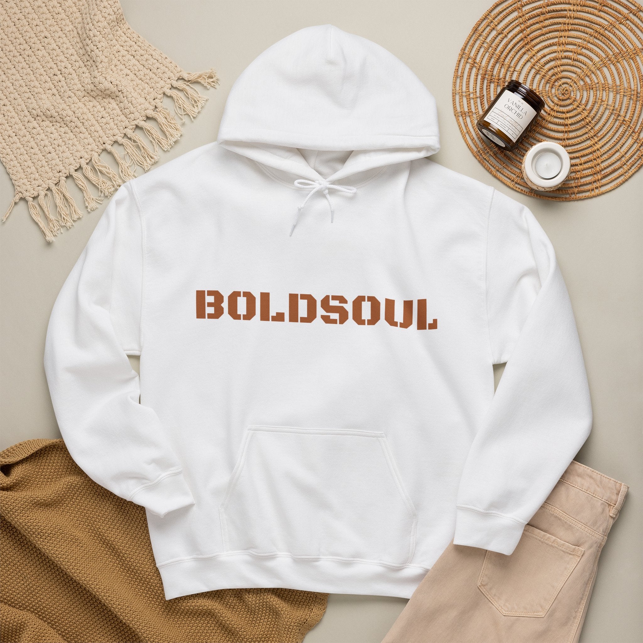 Lion Roar Hoodie — "BOLDSOUL" Graphic Pullover for Courage & Confidence