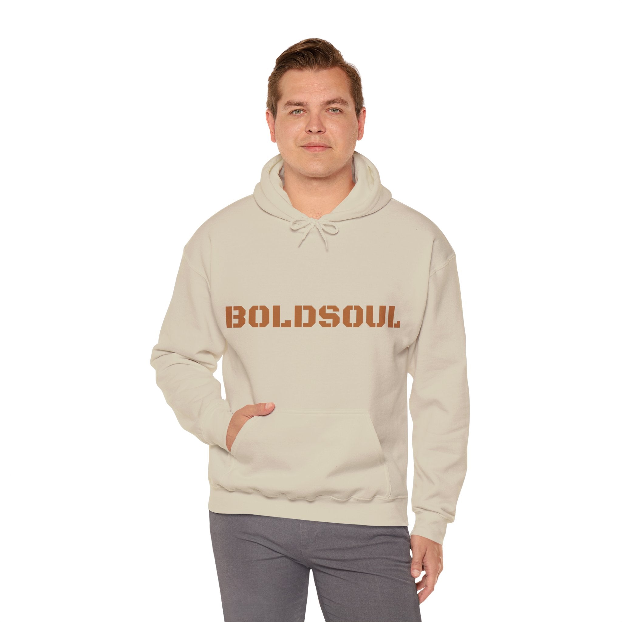 Lion Roar Hoodie — "BOLDSOUL" Graphic Pullover for Courage & Confidence