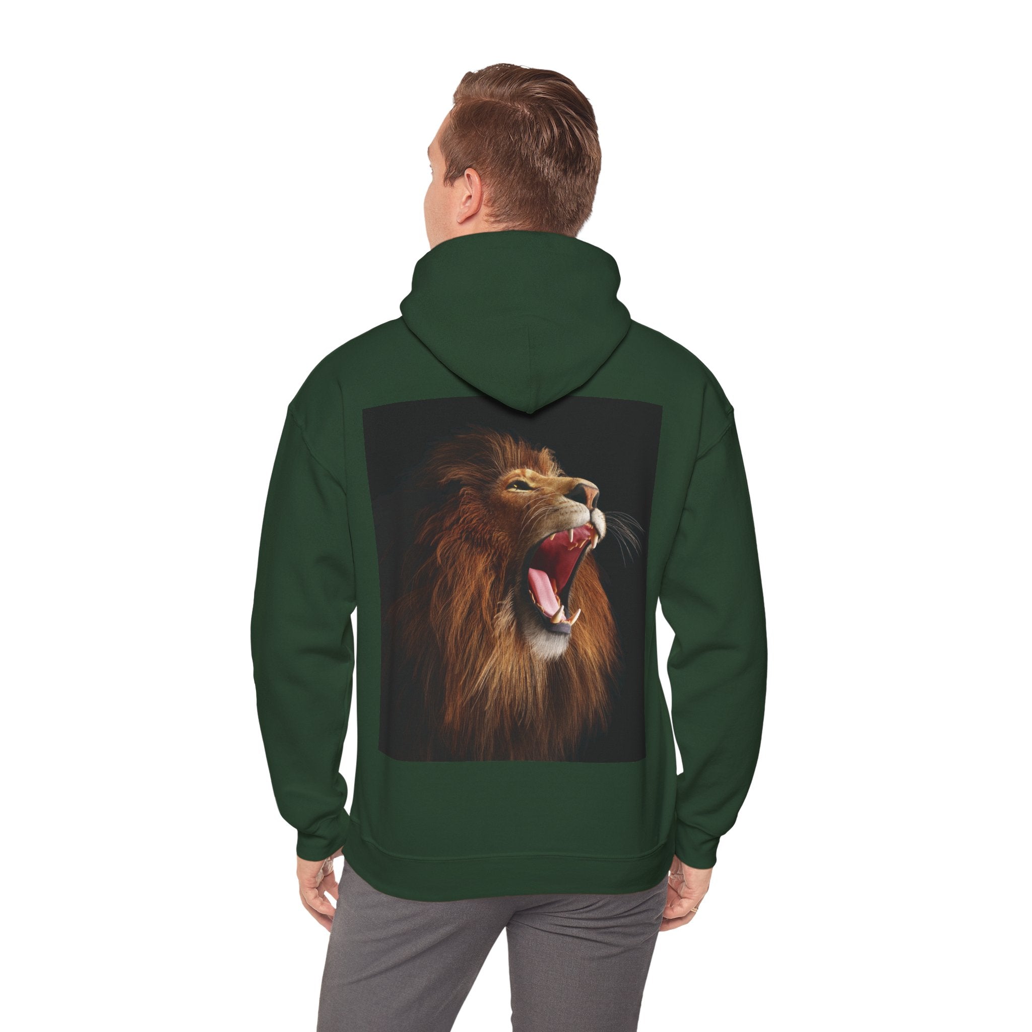 Lion Roar Hoodie — "BOLDSOUL" Graphic Pullover for Courage & Confidence