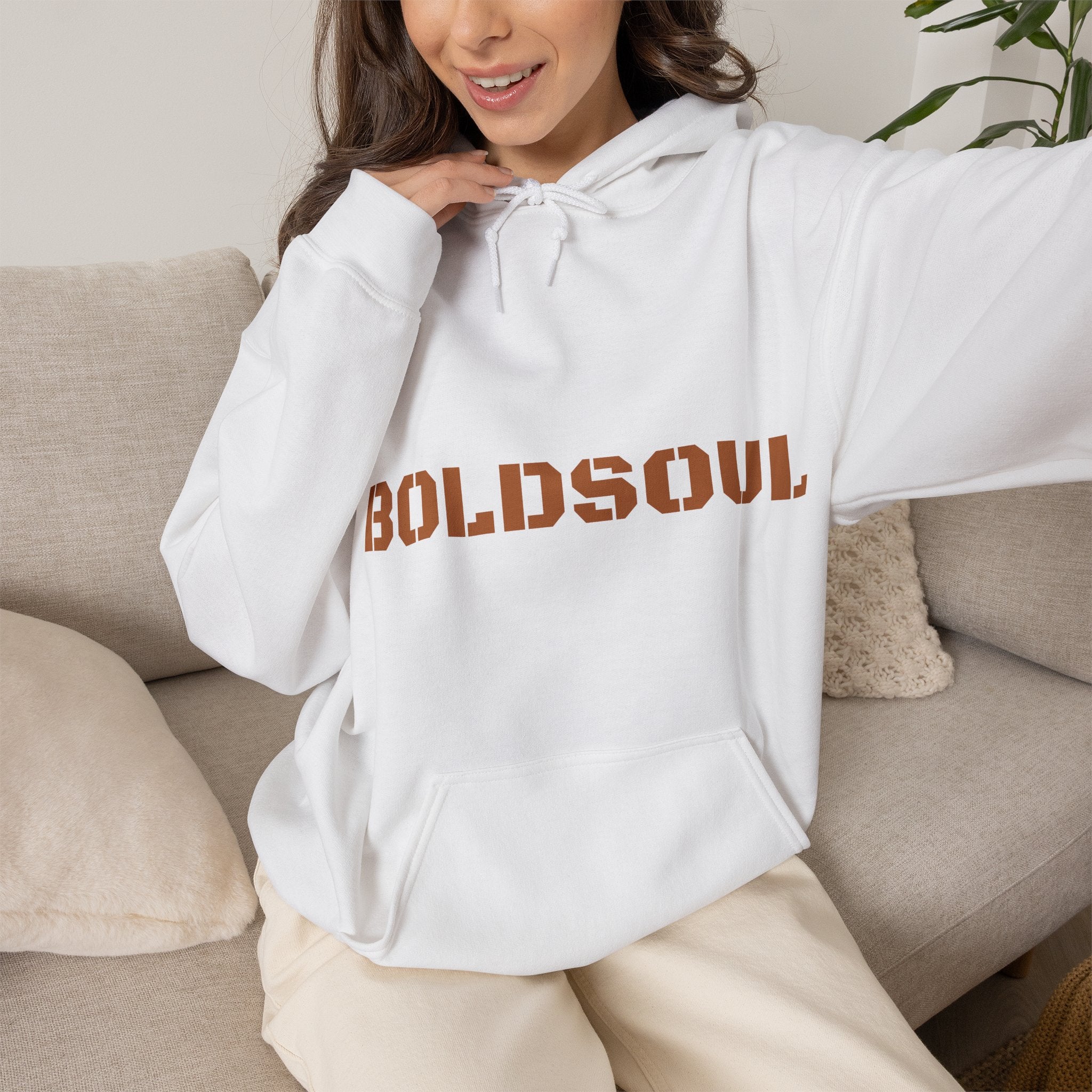 Lion Roar Hoodie — "BOLDSOUL" Graphic Pullover for Courage & Confidence