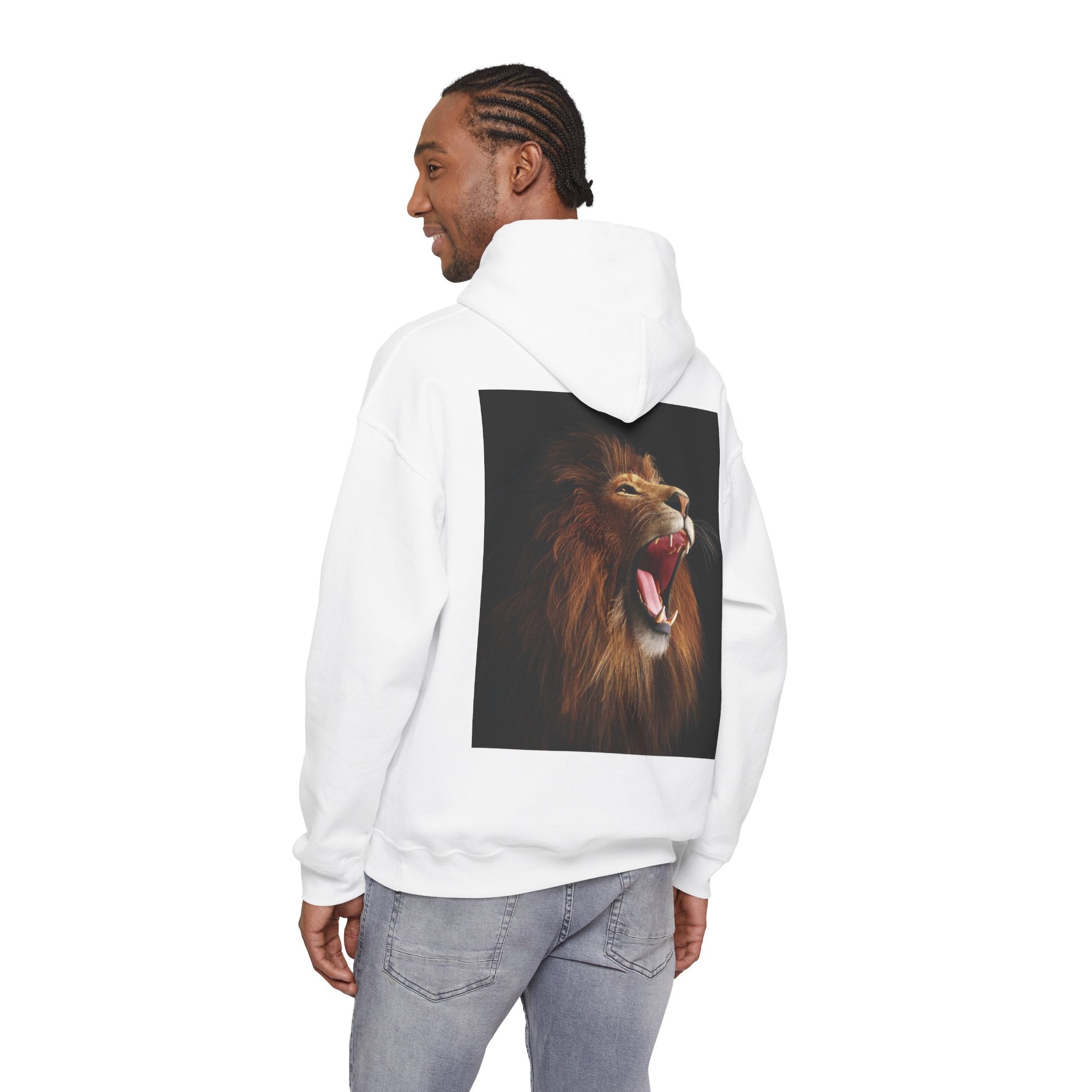 Lion Roar Hoodie — "BOLDSOUL" Graphic Pullover for Courage & Confidence