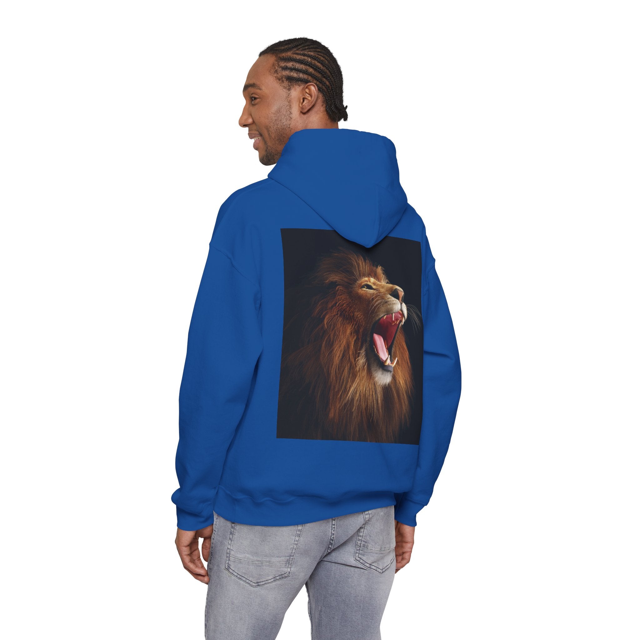 Lion Roar Hoodie — "BOLDSOUL" Graphic Pullover for Courage & Confidence