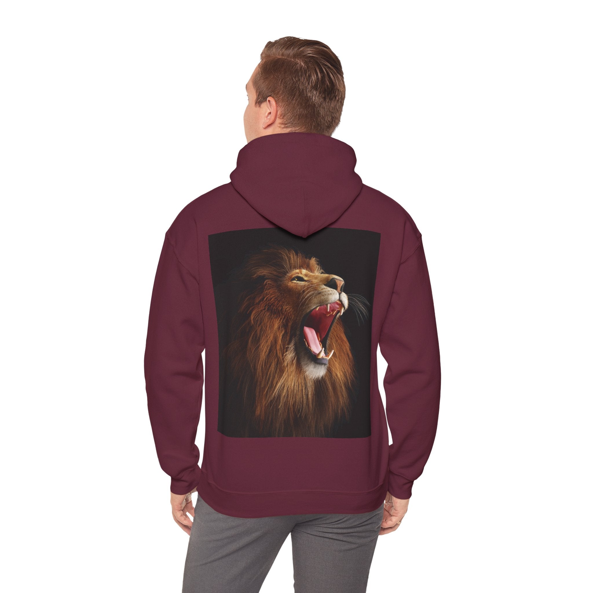 Lion Roar Hoodie — "BOLDSOUL" Graphic Pullover for Courage & Confidence