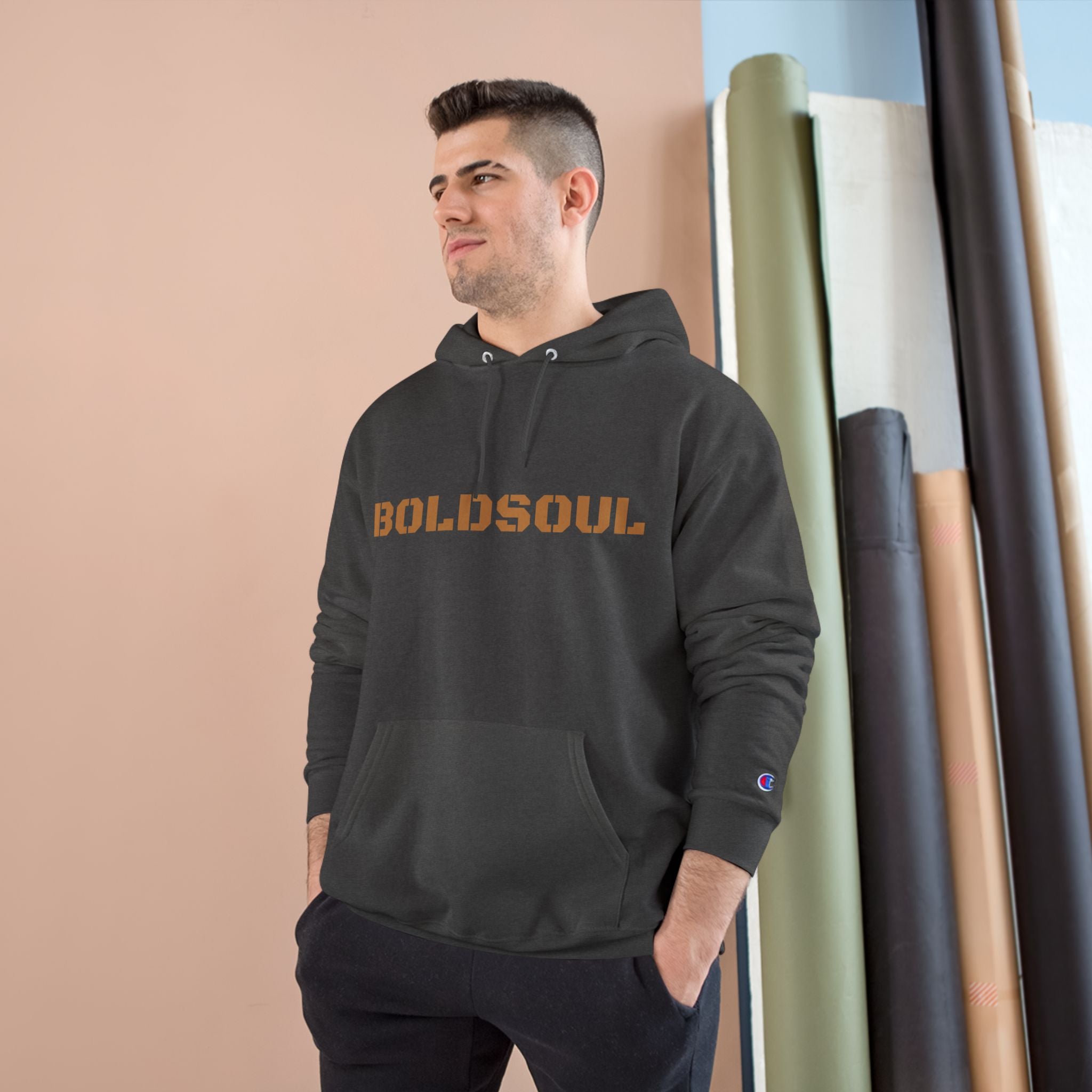 BoldSoul Hoodie — Minimalist Stencil Logo Pullover
