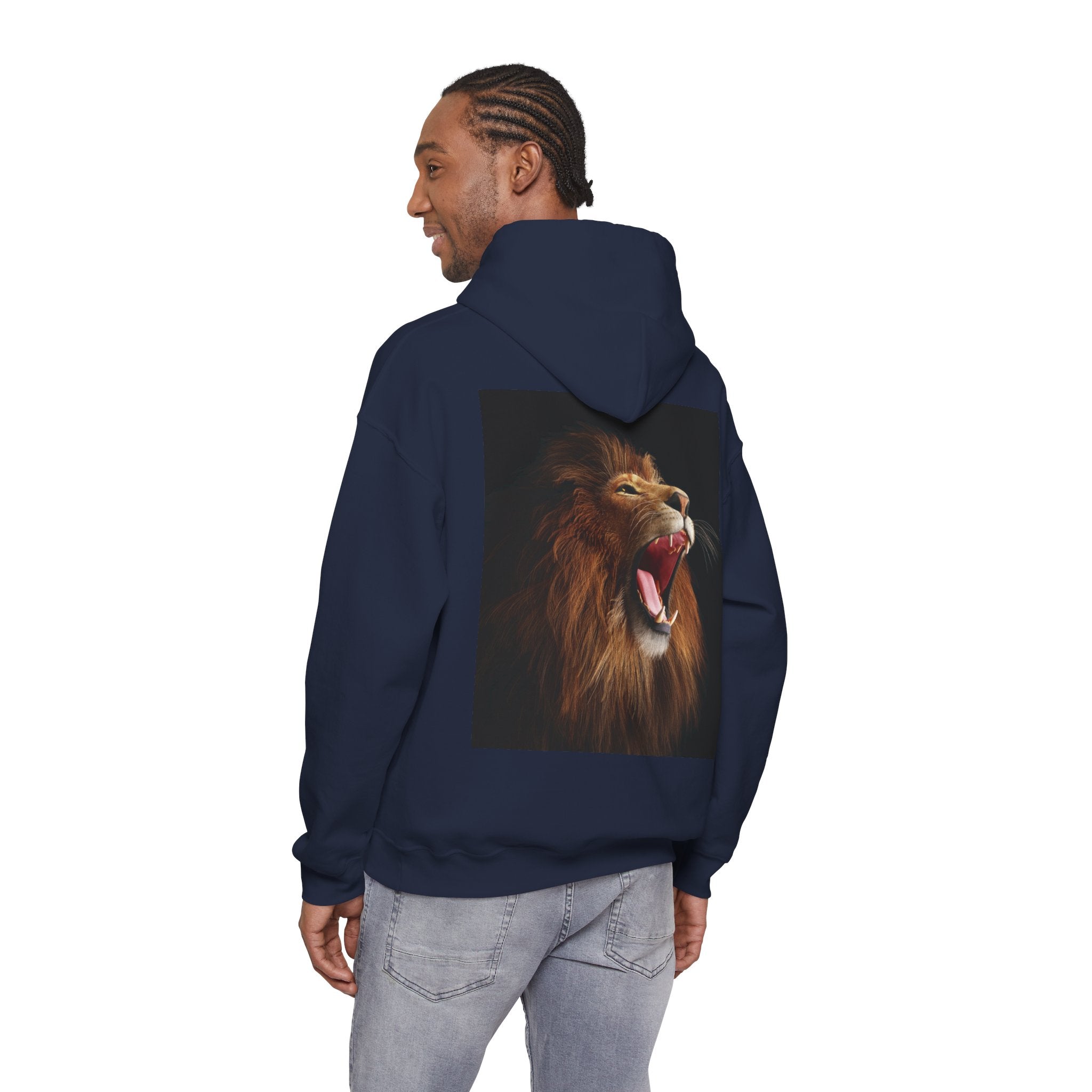 Lion Roar Hoodie — "BOLDSOUL" Graphic Pullover for Courage & Confidence