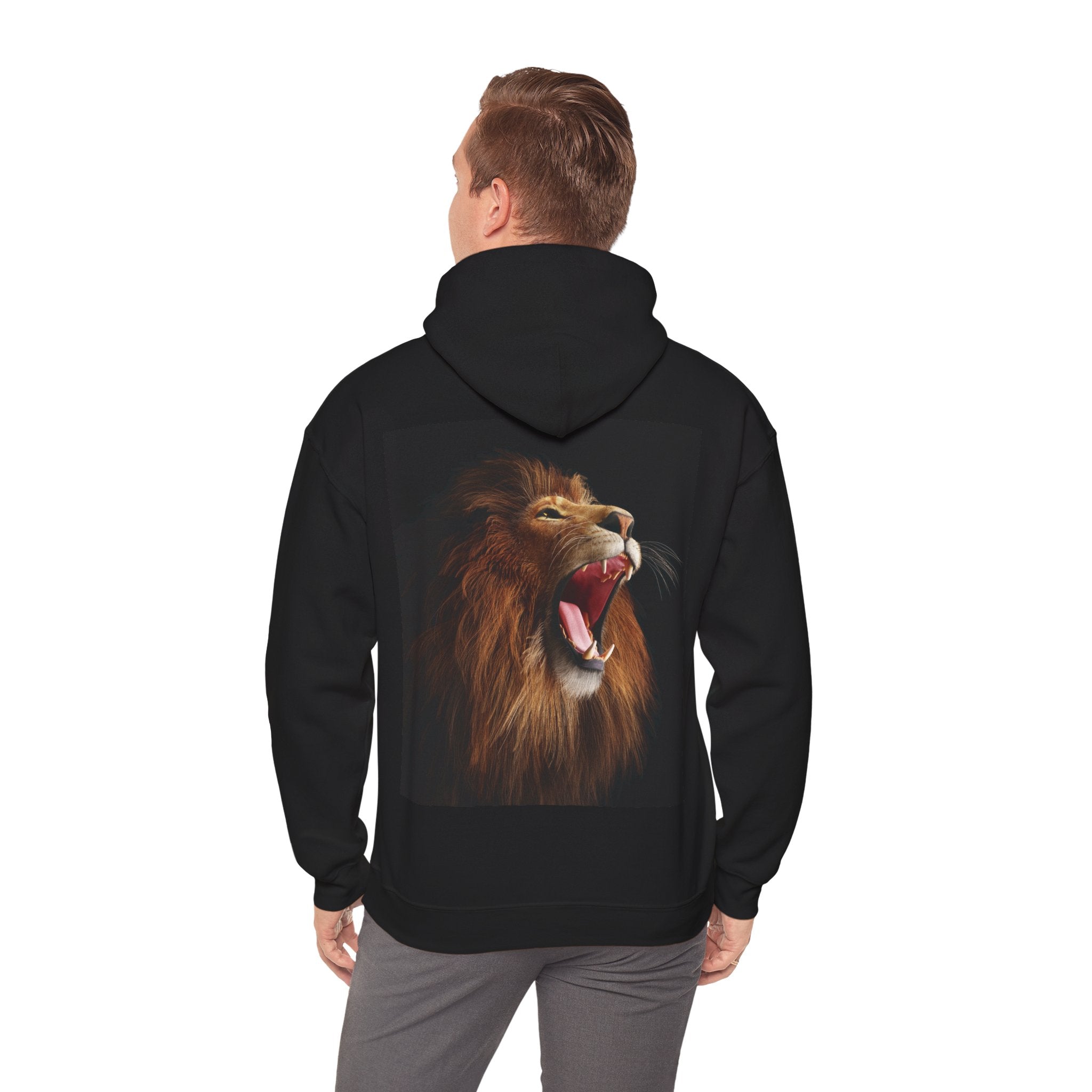 Lion Roar Hoodie — "BOLDSOUL" Graphic Pullover for Courage & Confidence