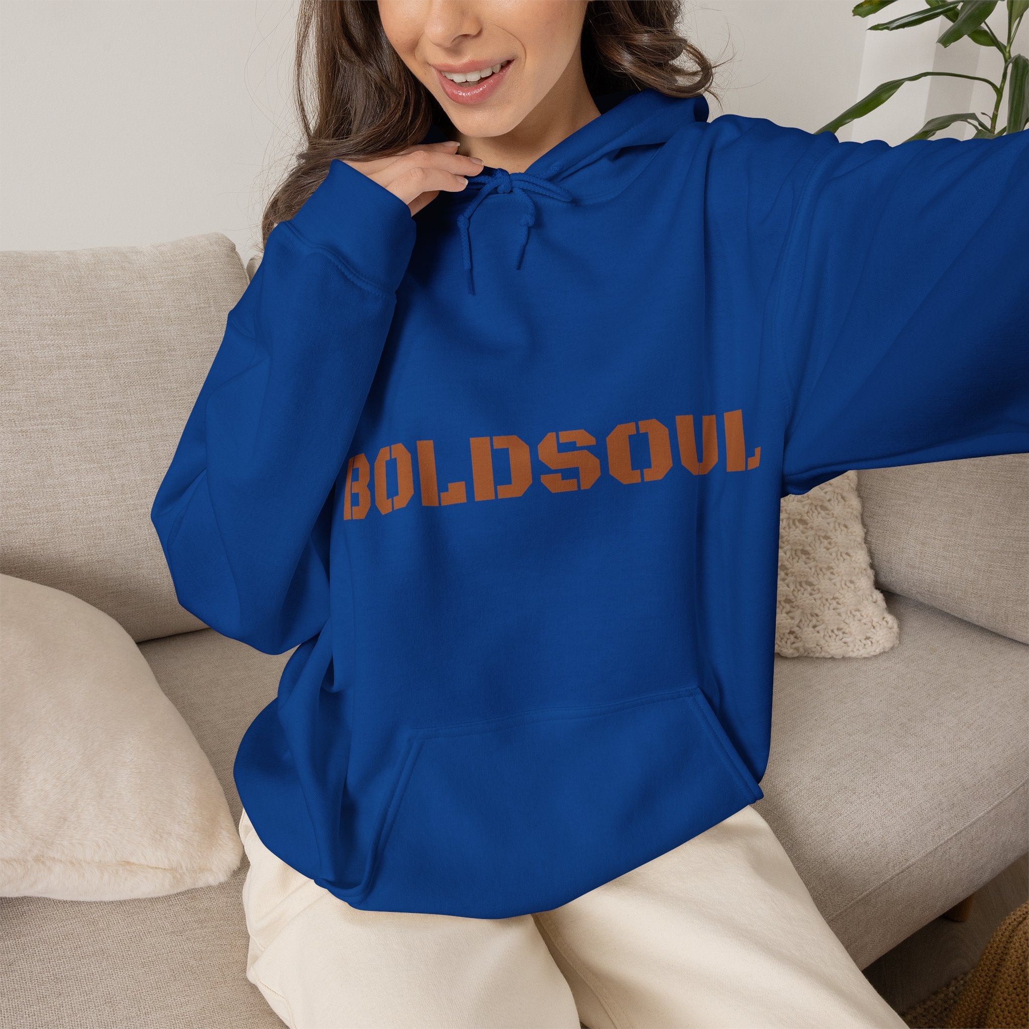 Lion Roar Hoodie — "BOLDSOUL" Graphic Pullover for Courage & Confidence