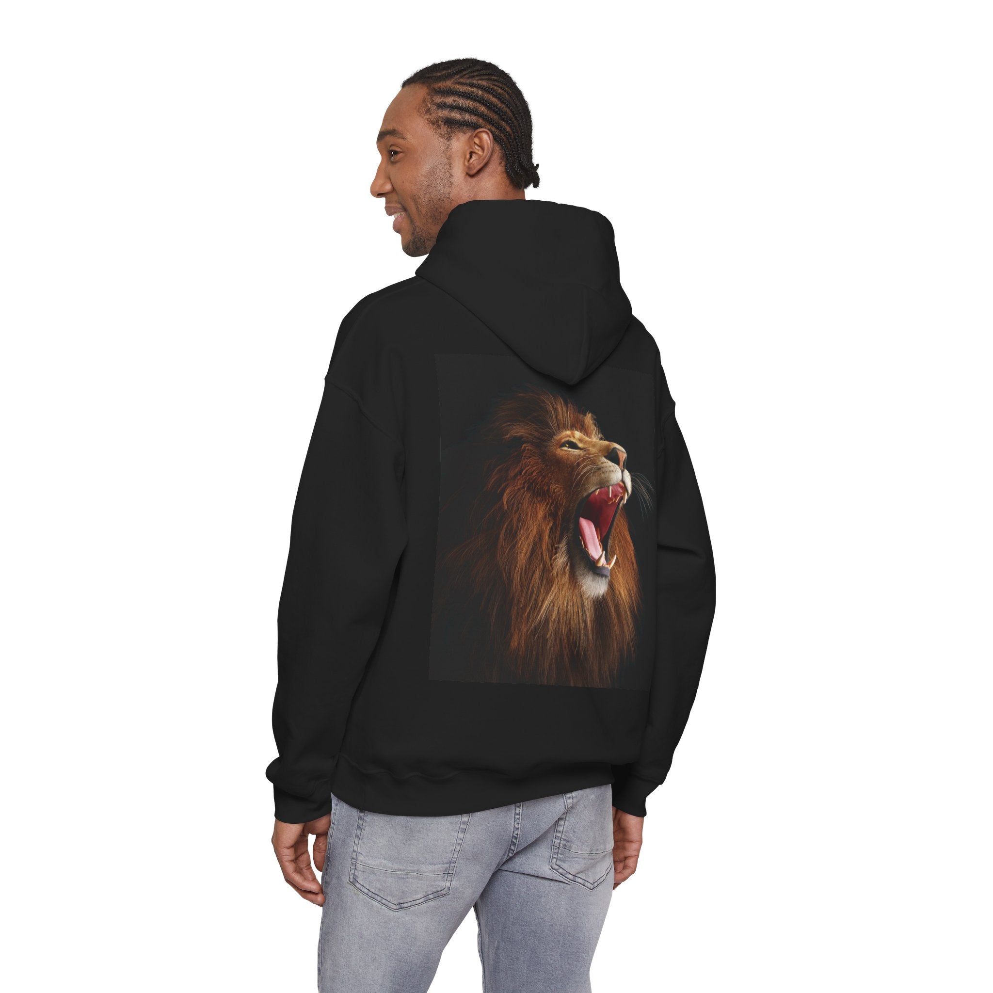 Lion Roar Hoodie — "BOLDSOUL" Graphic Pullover for Courage & Confidence