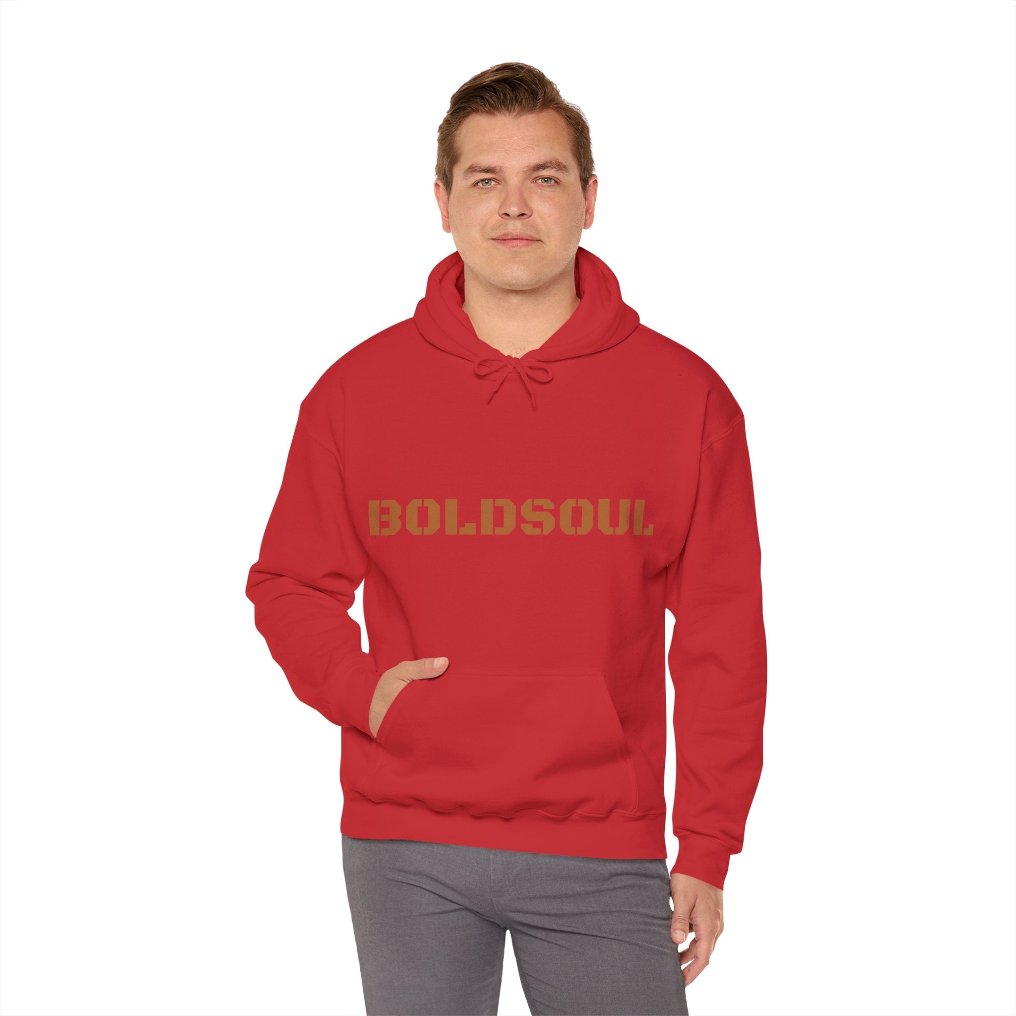 Lion Roar Hoodie — "BOLDSOUL" Graphic Pullover for Courage & Confidence