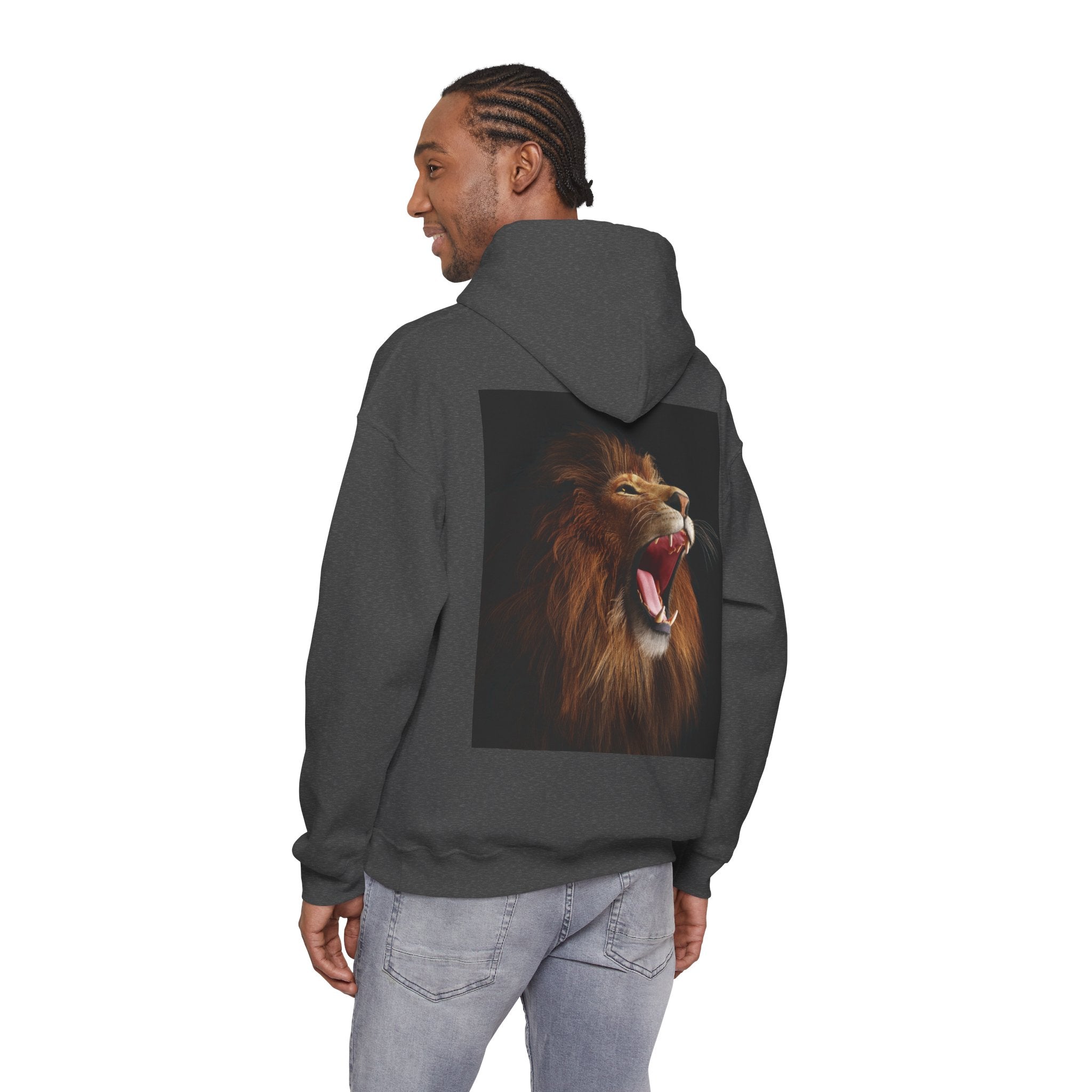 Lion Roar Hoodie — "BOLDSOUL" Graphic Pullover for Courage & Confidence