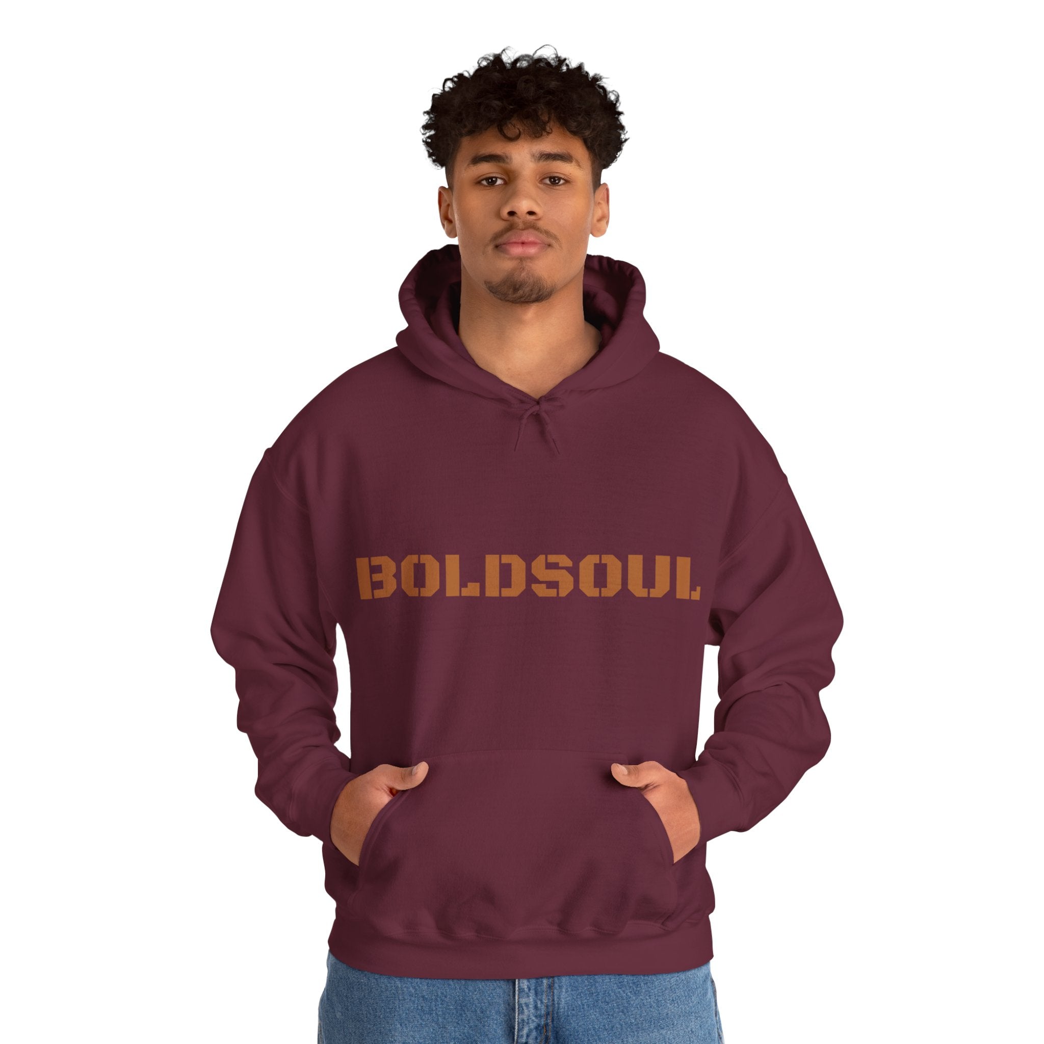 Lion Roar Hoodie — "BOLDSOUL" Graphic Pullover for Courage & Confidence