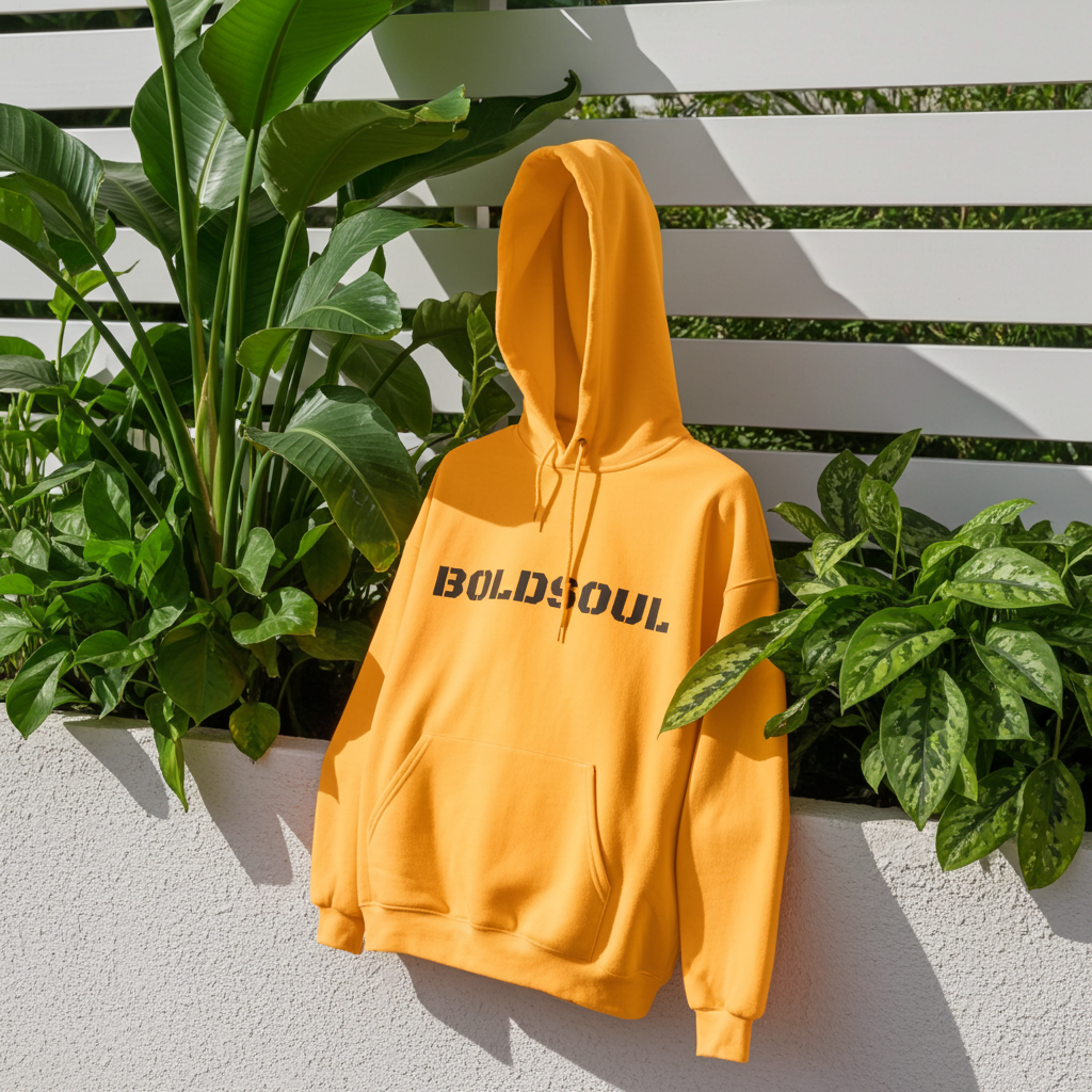 BoldSoul Hoodie — Minimalist Stencil Logo Pullover