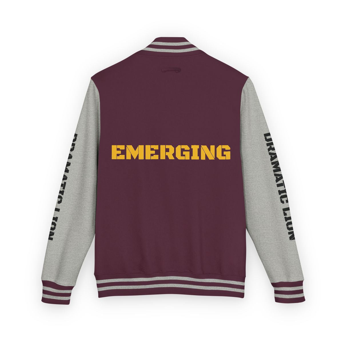 Emerging Letterman Jacket back view